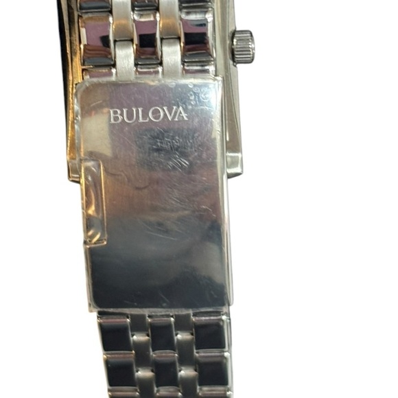 Bulova Silver Tank Watch Stainless 96A157 Corporate Collection New in Box main image 11